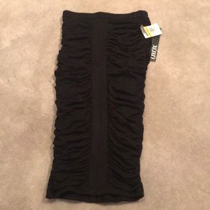 Black strapless dress